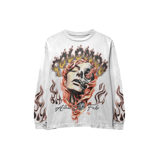 Girl Flames Long Sleeve Tee