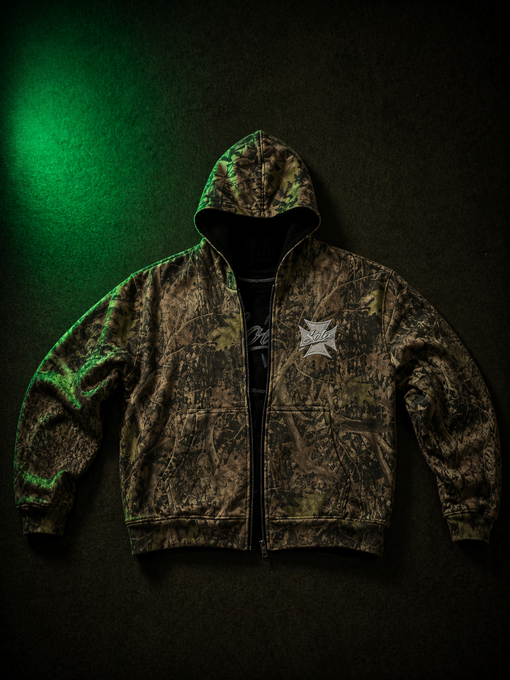 Cross Reversible Camo Zip Up