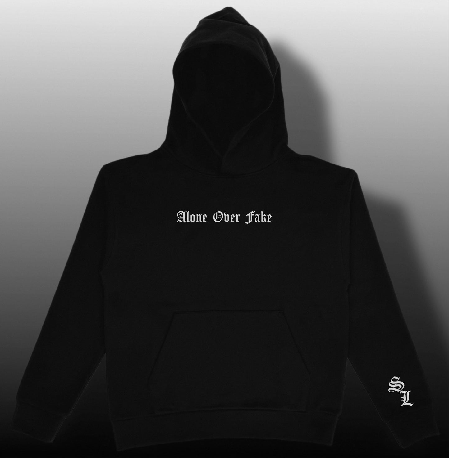 Alone Over Fake Hoodie