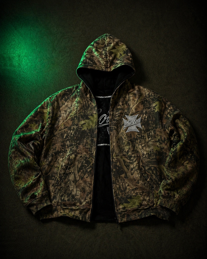 Cross Reversible Camo Zip Up