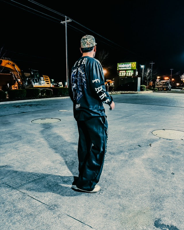 Alone Over Fake Wolf Long Sleeve Tee