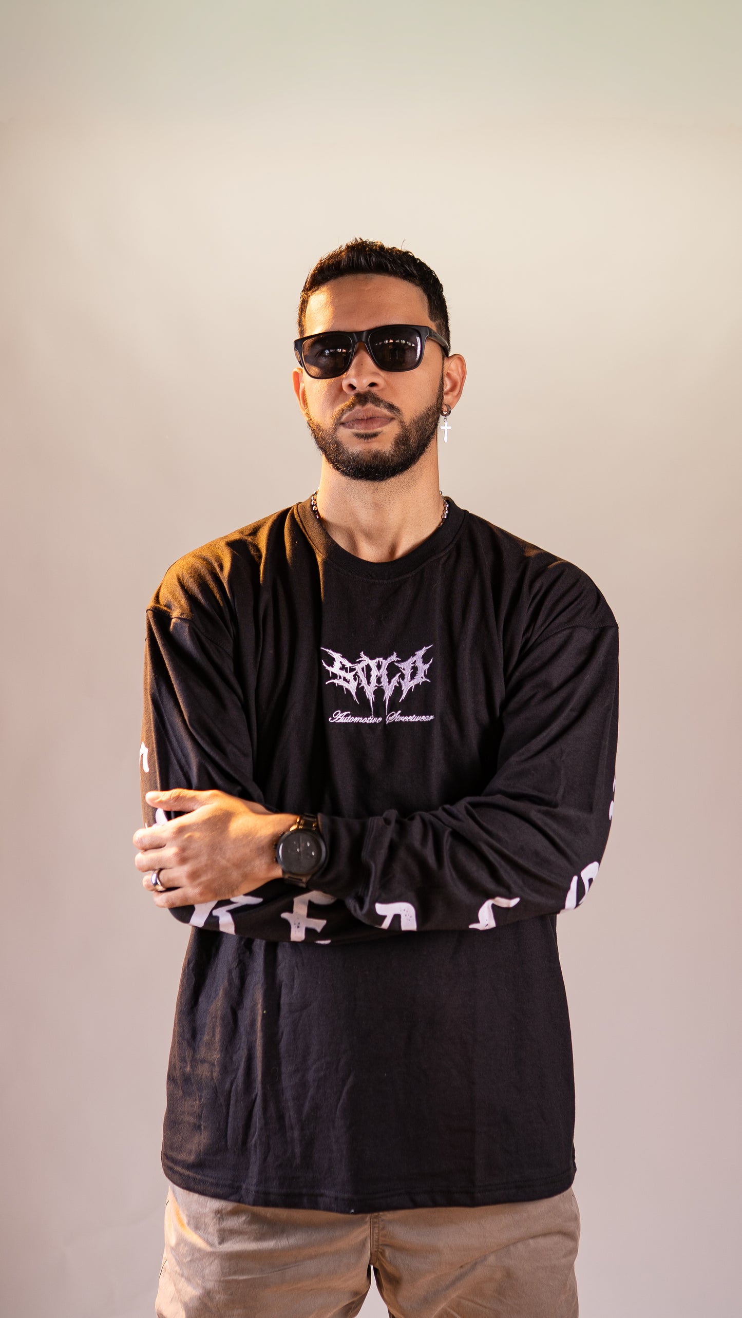 Alone Over Fake Wolf Long Sleeve Tee