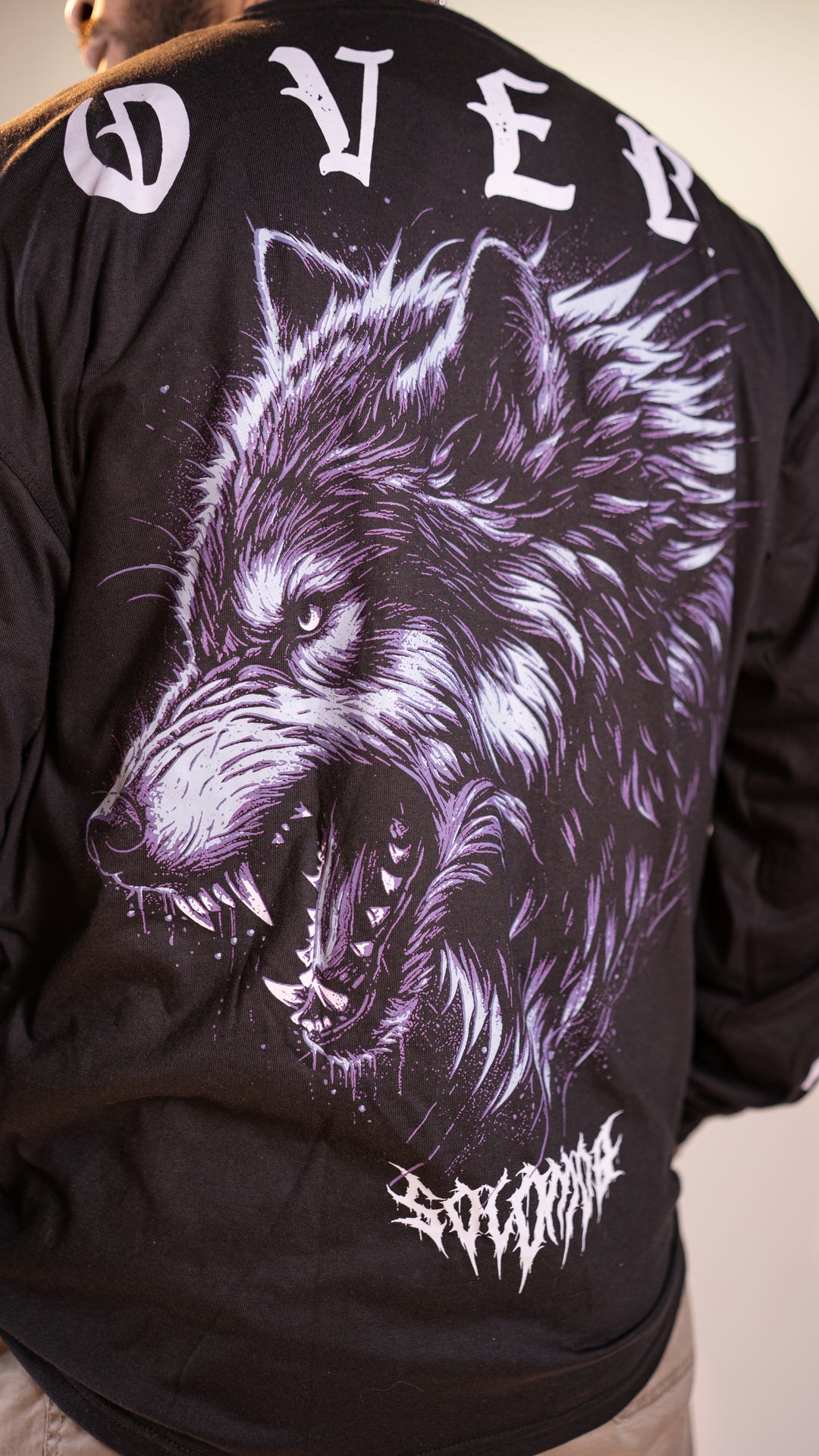 Alone Over Fake Wolf Long Sleeve Tee