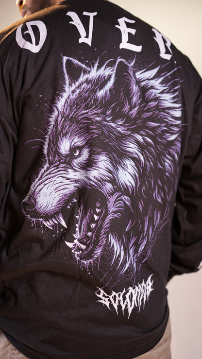 Alone Over Fake Wolf Long Sleeve Tee