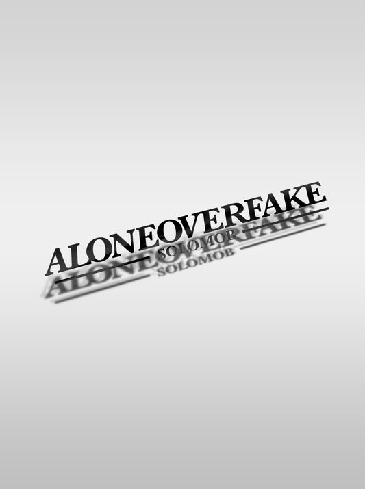 Alone Over Fake Minimal Sticker